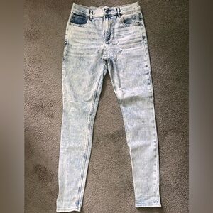 Express Acid Wash high waisted skinny jeans. Size 4